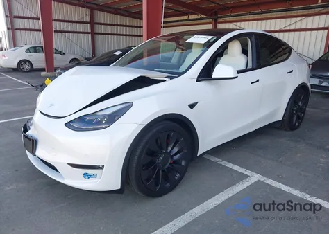 2021 Tesla Model Y Performance Dual Motor All-Wheel Drive from USA, damaged, VIN 5YJYGDEF7MF215952